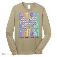 Cute Bow Autism Accept Understand Love Autism Awareness Long Sleeve Shirt thumb 0