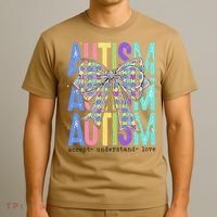 Cute Bow Autism Accept Understand Love Autism Awareness T-Shirt thumb 3
