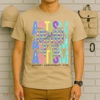 Cute Bow Autism Accept Understand Love Autism Awareness T-Shirt thumb 6