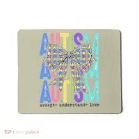 Cute Bow Autism Accept Understand Love Autism Awareness Mousepad thumb 0