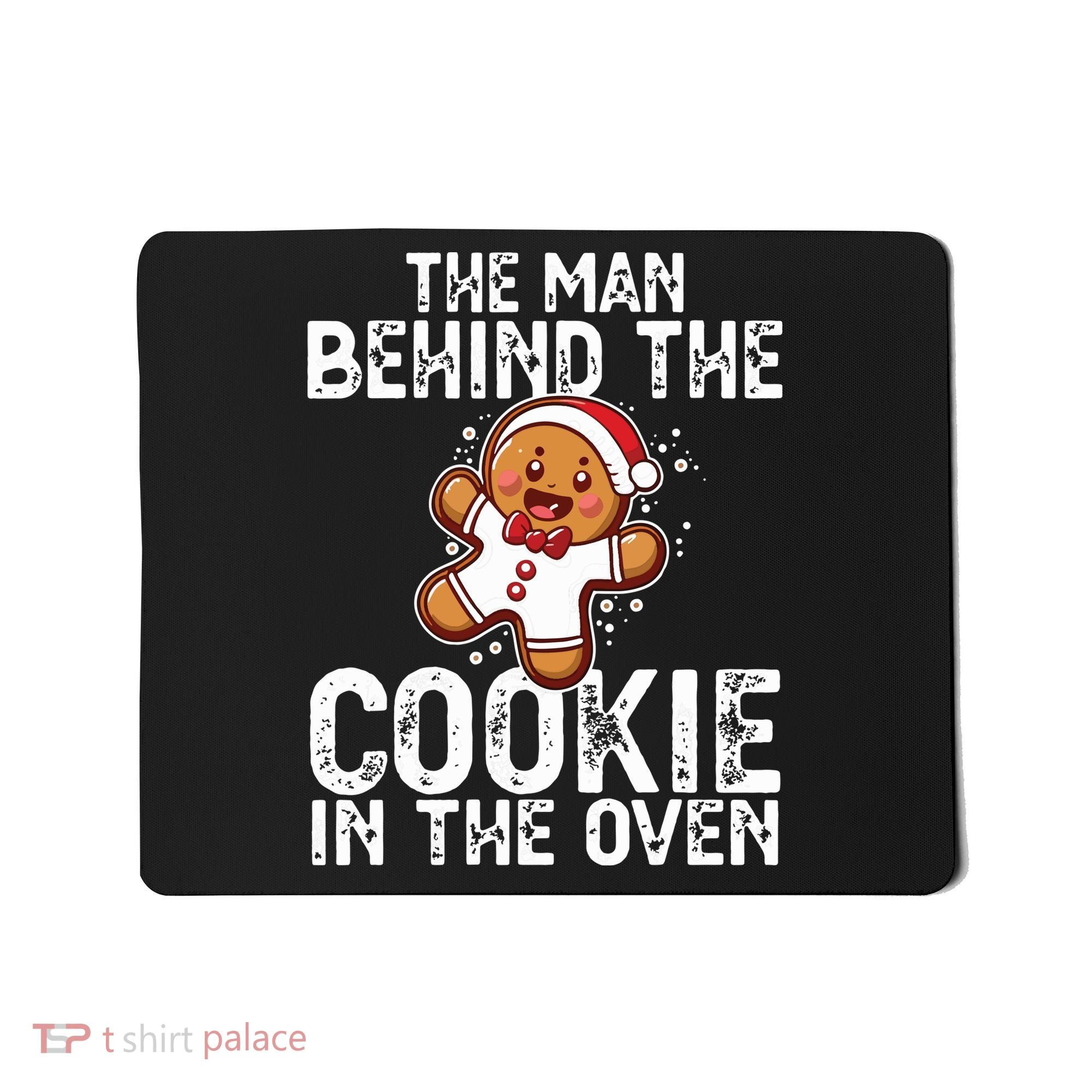 Christmas Baby Announcement Man Behind The Cookie Bump Dad Mousepad