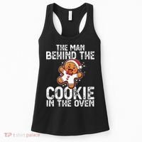 Christmas Baby Announcement Man Behind The Cookie Bump Dad Women's Tank Top thumb 0