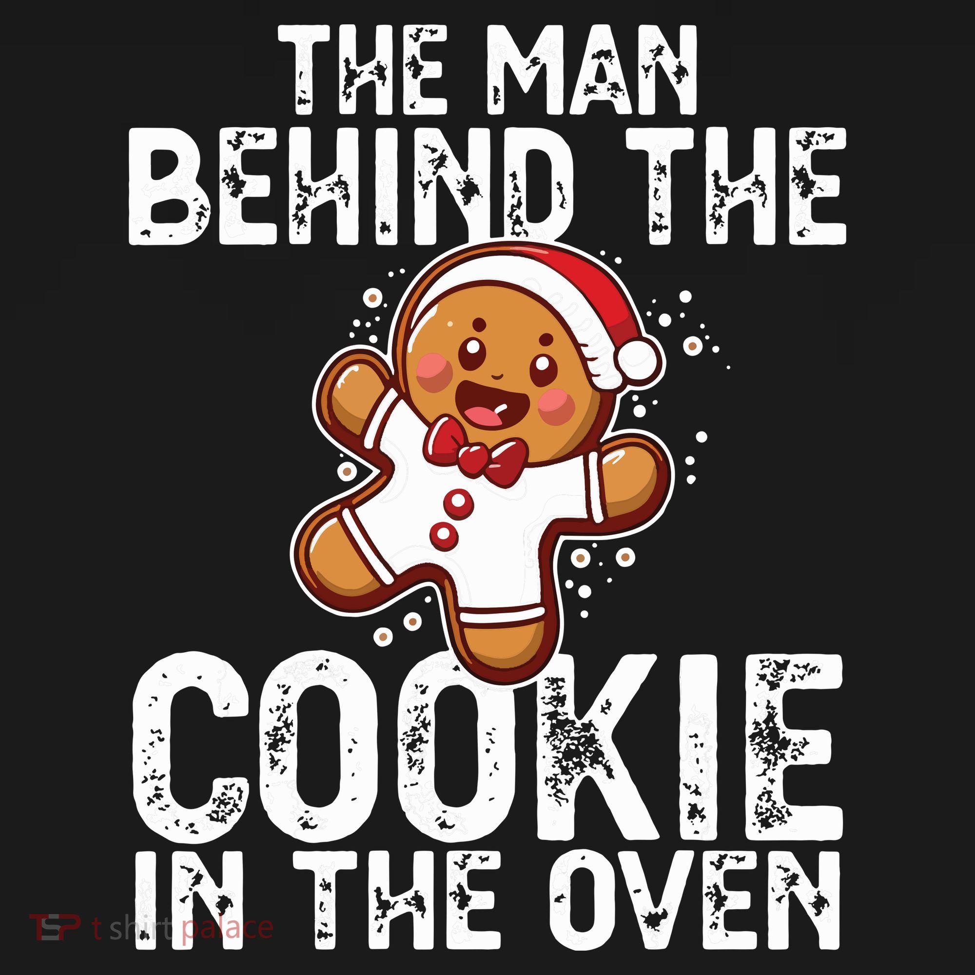 Christmas Baby Announcement Man Behind The Cookie Bump Dad Women's Tank Top