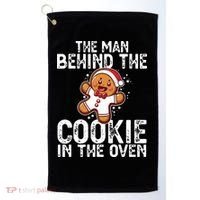 Christmas Baby Announcement Man Behind The Cookie Bump Dad Golf Towel thumb 0