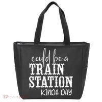 Could Be A Train Station Kinda Day Tote Bag thumb 0