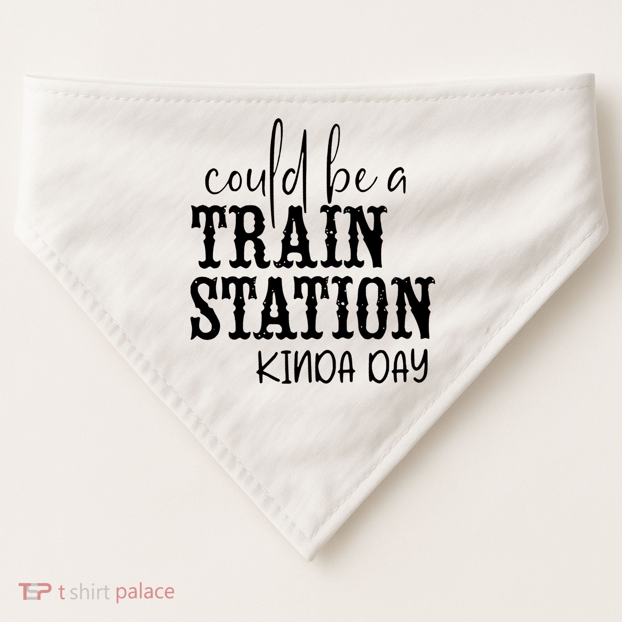 Could Be A Train Station Kinda Day USA-Made Doggie Bandana