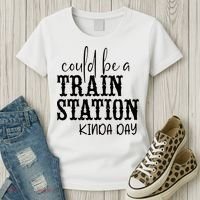 Could Be A Train Station Kinda Day Women's T-Shirt thumb 3