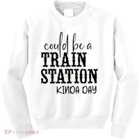 Could Be A Train Station Kinda Day Kids Sweatshirt thumb 0