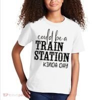 Could Be A Train Station Kinda Day Kids T-Shirt thumb 2