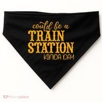 Could Be A Train Station Kinda Day Gift USA-Made Doggie Bandana thumb 0