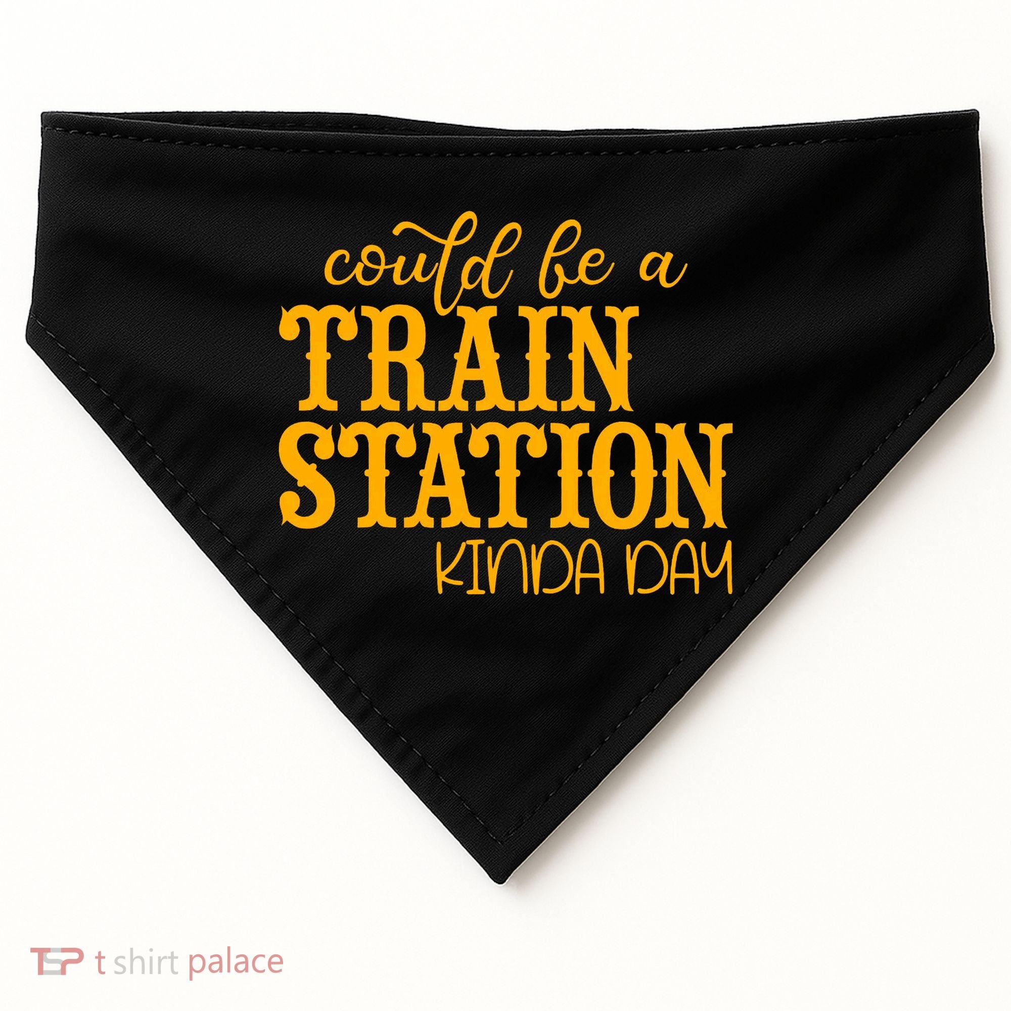 Could Be A Train Station Kinda Day Gift USA-Made Doggie Bandana