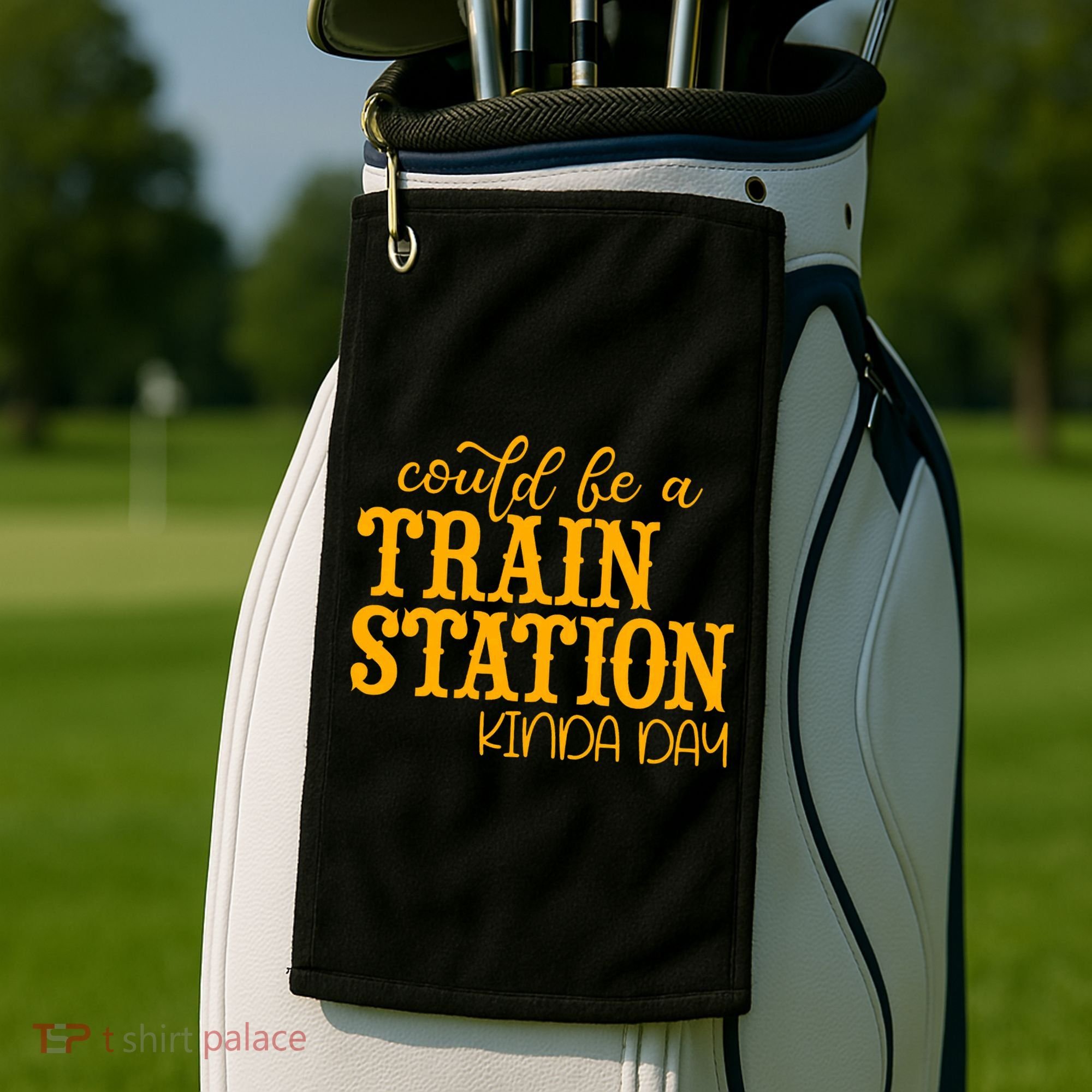 Could Be A Train Station Kinda Day Gift Golf Towel