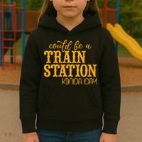 Could Be A Train Station Kinda Day Gift Kids Hoodie thumb 3
