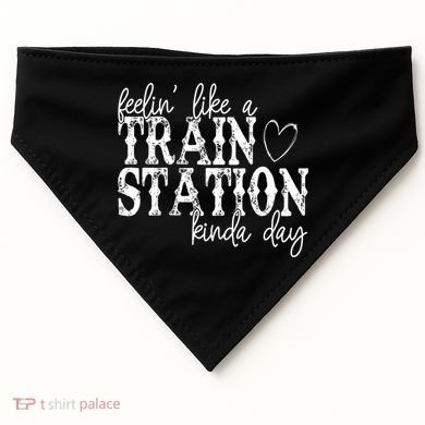 Could Be A Train Station Kinda Day USA-Made Doggie Bandana