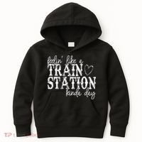 Could Be A Train Station Kinda Day Kids Hoodie thumb 0