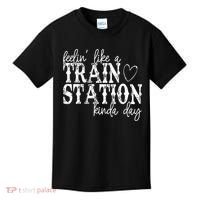 Could Be A Train Station Kinda Day Kids T-Shirt thumb 0