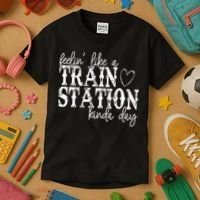 Could Be A Train Station Kinda Day Kids T-Shirt thumb 3