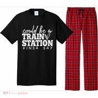 Could Be A Train Station Kinda Day Pajama Set thumb 0