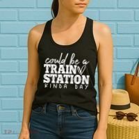 Could Be A Train Station Kinda Day Women's Tank Top thumb 2