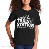 Could Be A Train Station Kinda Day Kids T-Shirt thumb 2