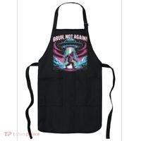 Cartoon Bigfoot  Alien UFO Funny Bruh Not Again Retro 80s Apron thumb 0