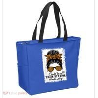 Could Be A Train Station Kinda Day Messy Bun Funny Tote Bag thumb 2