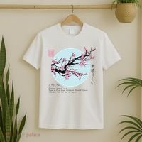 Cherry Blossom Aesthetic Japanese Harajuku T-Shirt thumb 2