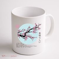 Cherry Blossom Aesthetic Japanese Harajuku Coffee Mug thumb 1