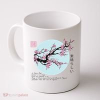 Cherry Blossom Aesthetic Japanese Harajuku Coffee Mug thumb 0