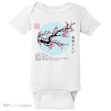 Cherry Blossom Aesthetic Japanese Harajuku Baby Bodysuit