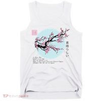 Cherry Blossom Aesthetic Japanese Harajuku Tank Top thumb 0