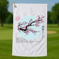 Cherry Blossom Aesthetic Japanese Harajuku Golf Towel thumb 1