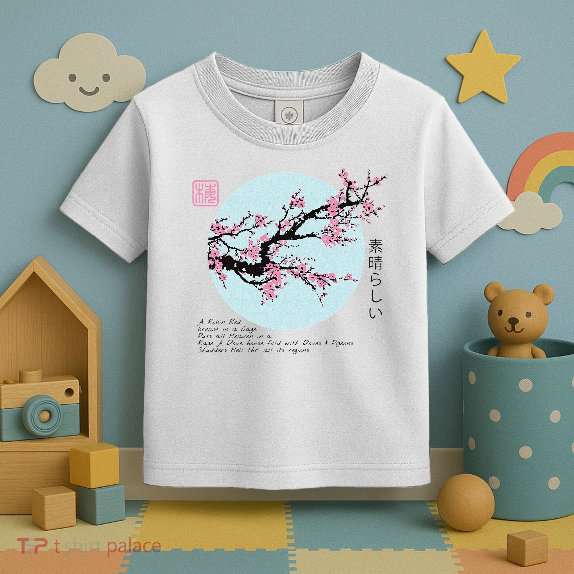 Cherry Blossom Aesthetic Japanese Harajuku Toddler T-Shirt