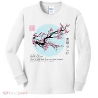 Cherry Blossom Aesthetic Japanese Harajuku Kids Long Sleeve Shirt thumb 0
