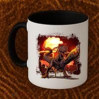 Comic Book Action Hero Movie Trex Dinosaur Coffee Mug thumb 2