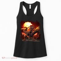 Comic Book Action Hero Movie Trex Dinosaur Women's Tank Top thumb 0