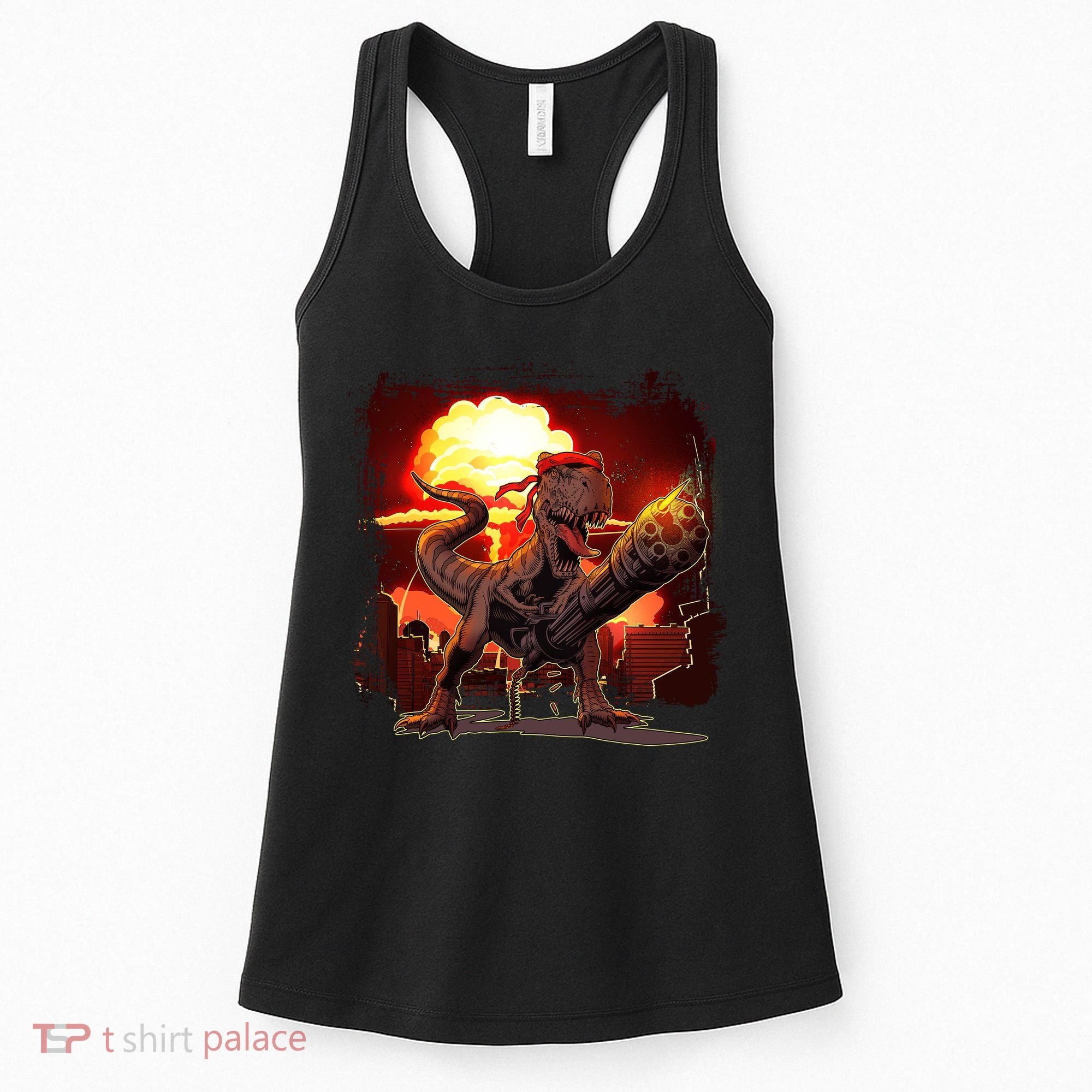 Comic Book Action Hero Movie Trex Dinosaur Women's Tank Top