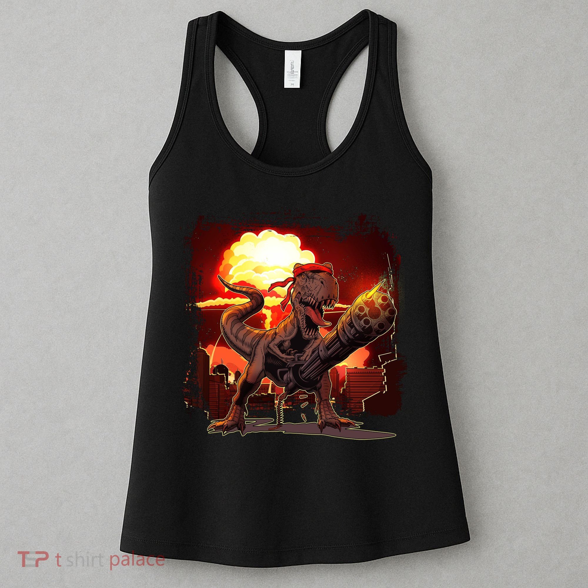 Comic Book Action Hero Movie Trex Dinosaur Women's Tank Top