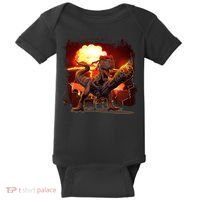 Comic Book Action Hero Movie Trex Dinosaur Baby Bodysuit thumb 0