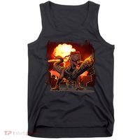 Comic Book Action Hero Movie Trex Dinosaur Tank Top thumb 0