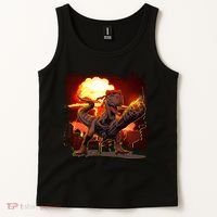 Comic Book Action Hero Movie Trex Dinosaur Tank Top thumb 2