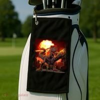 Comic Book Action Hero Movie Trex Dinosaur Golf Towel thumb 2