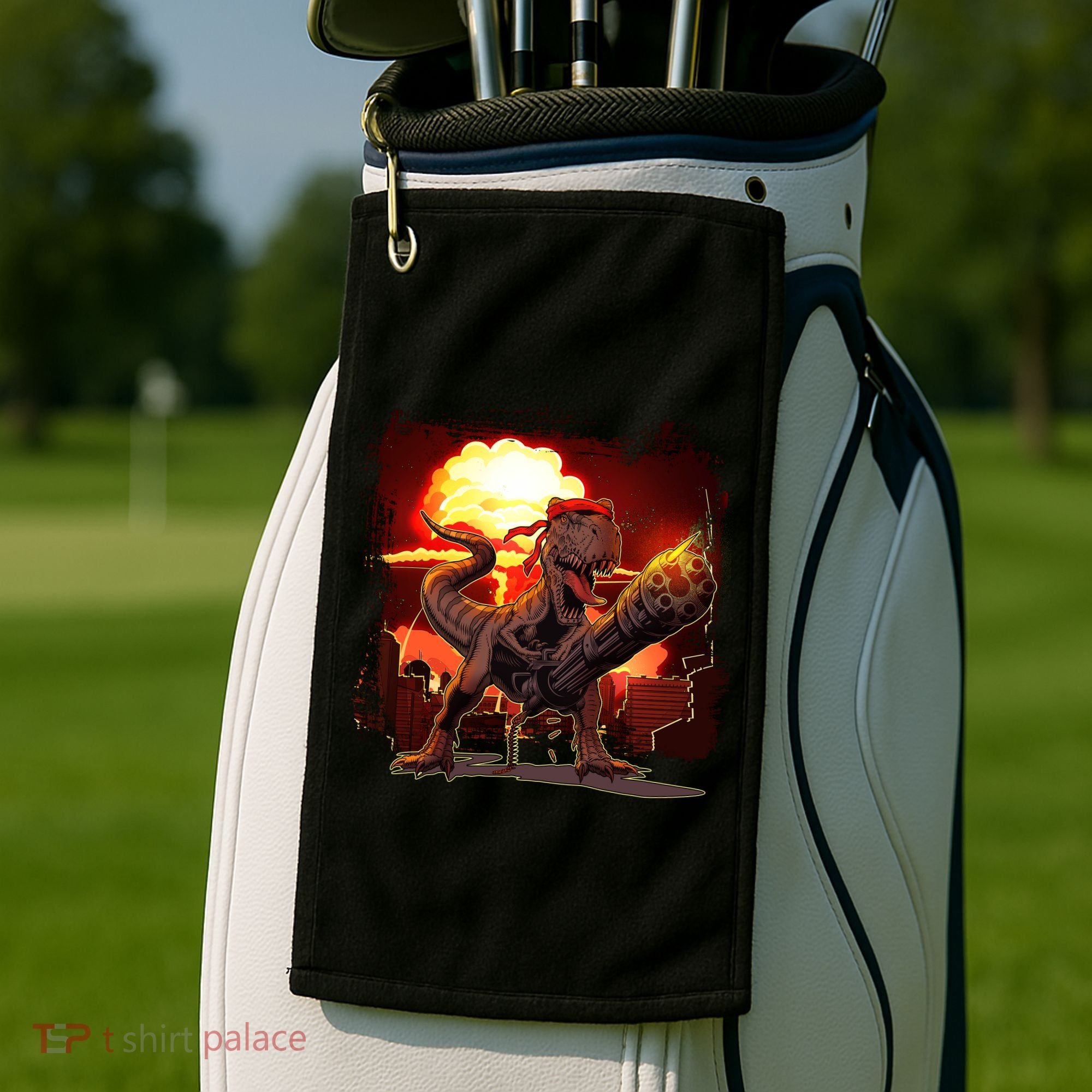 Comic Book Action Hero Movie Trex Dinosaur Golf Towel