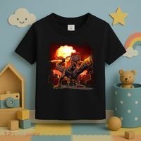 Comic Book Action Hero Movie Trex Dinosaur Toddler T-Shirt thumb 3