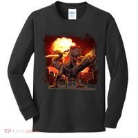 Comic Book Action Hero Movie Trex Dinosaur Kids Long Sleeve Shirt thumb 0