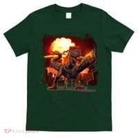 Comic Book Action Hero Movie Trex Dinosaur T-Shirt thumb 0