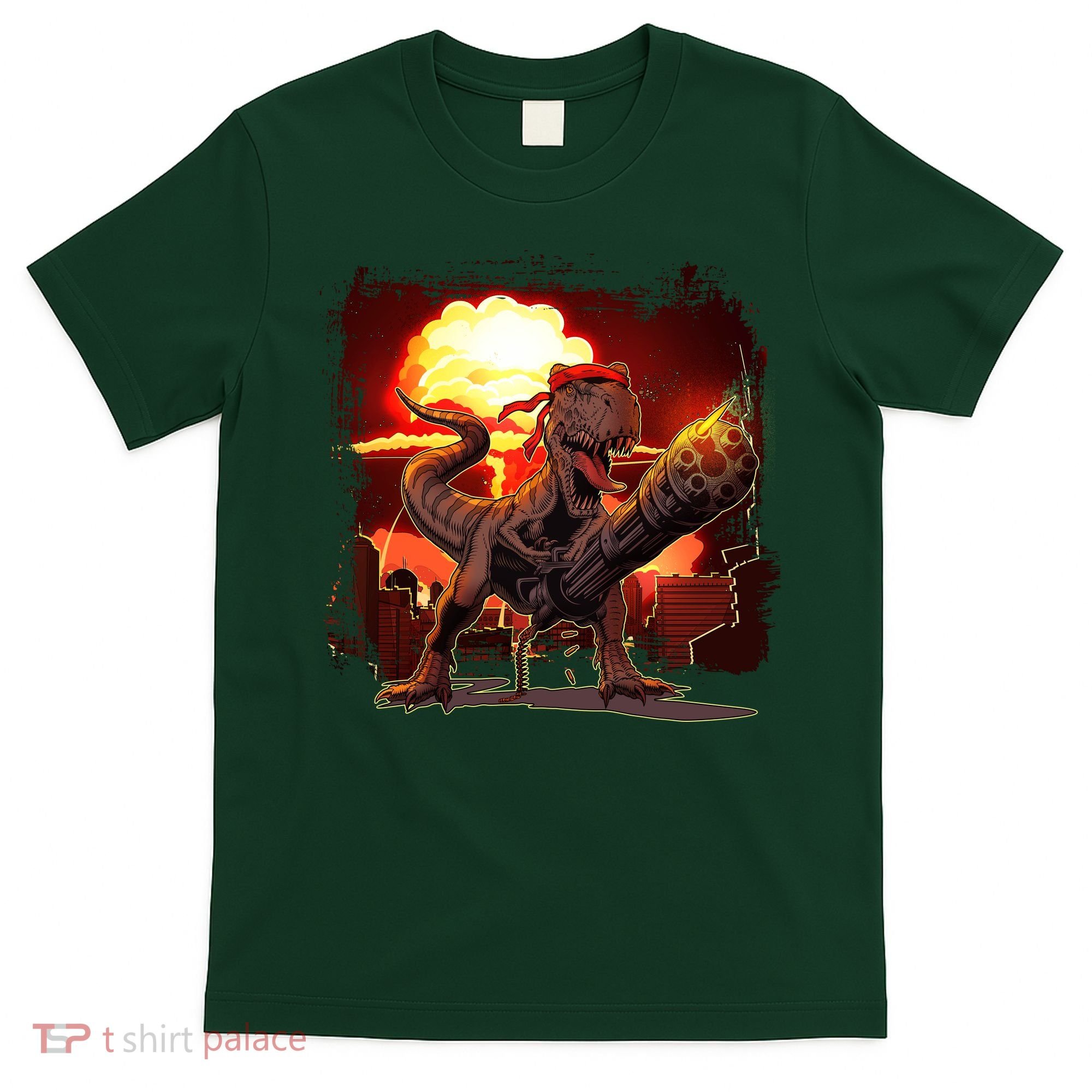 Comic Book Action Hero Movie Trex Dinosaur T-Shirt