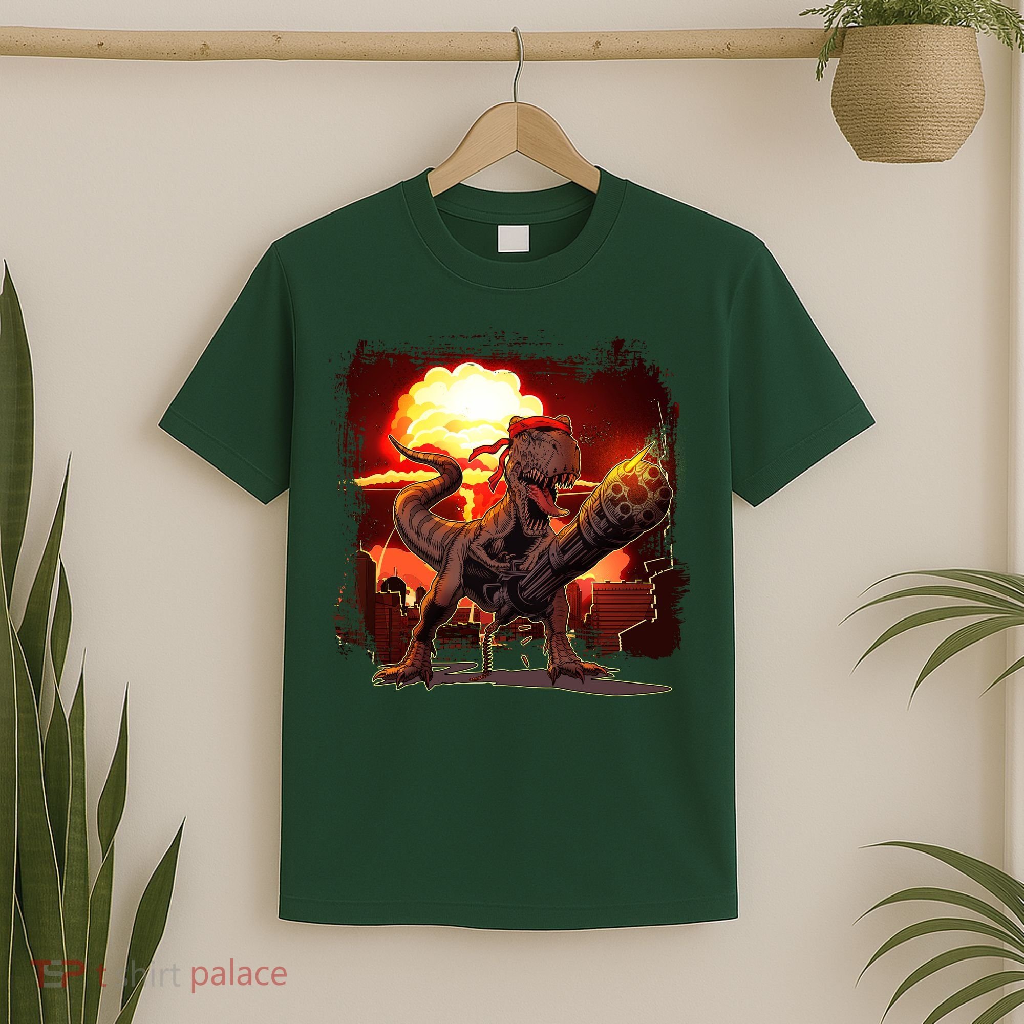 Comic Book Action Hero Movie Trex Dinosaur T-Shirt