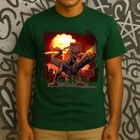 Comic Book Action Hero Movie Trex Dinosaur T-Shirt thumb 3