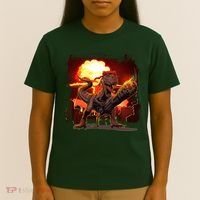 Comic Book Action Hero Movie Trex Dinosaur T-Shirt thumb 4